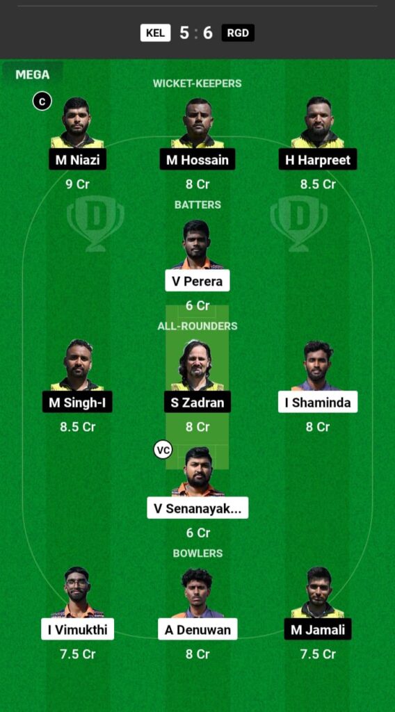 KEL vs RGD Dream11