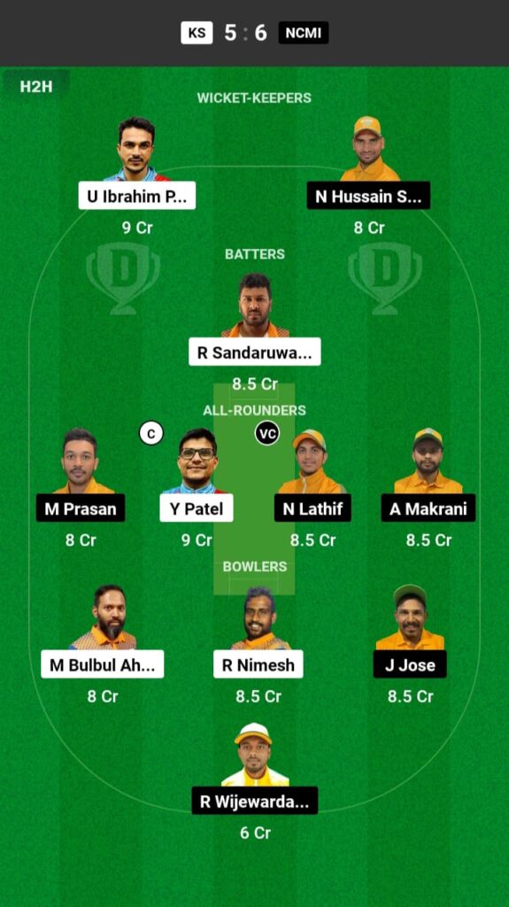 KS vs NCMI Dream11 