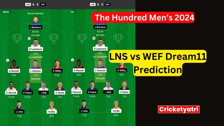 LNS vs WEF Dream11