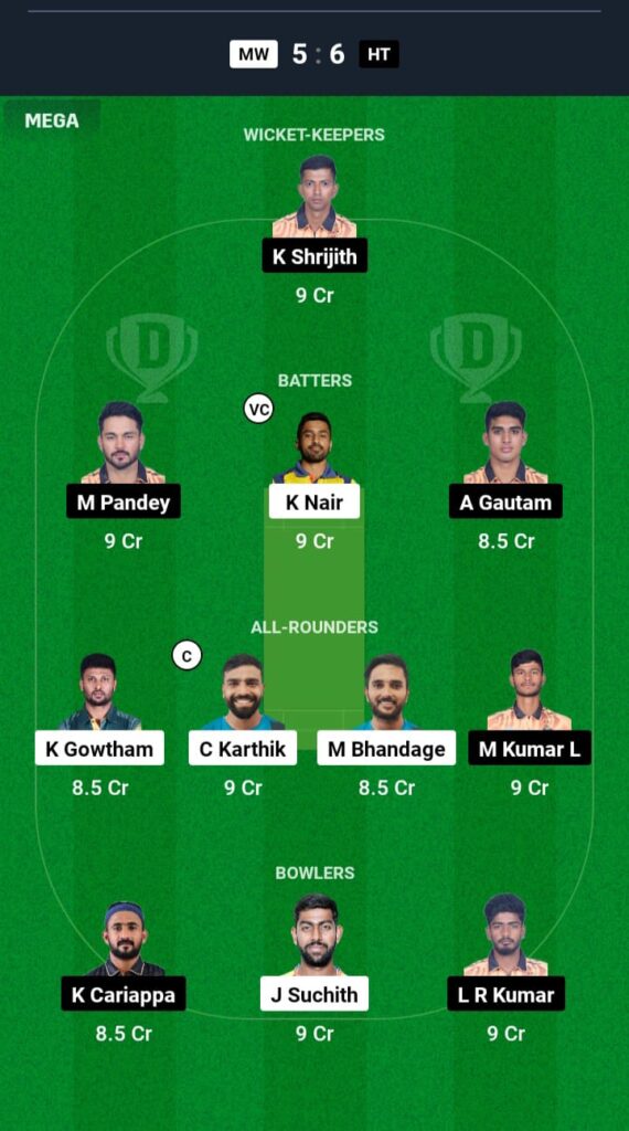 MW vs HT Dream11