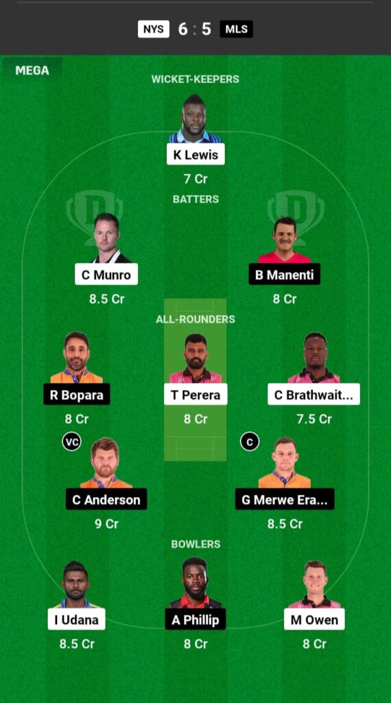 NYS vs MLS Dream11