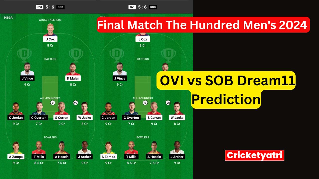 OVI vs SOB Dream11