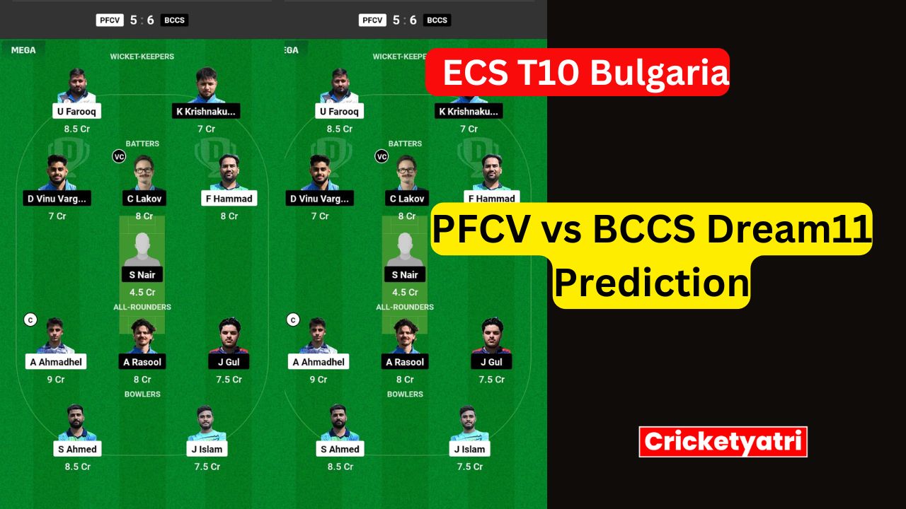 PFCV vs BCCS Dream11