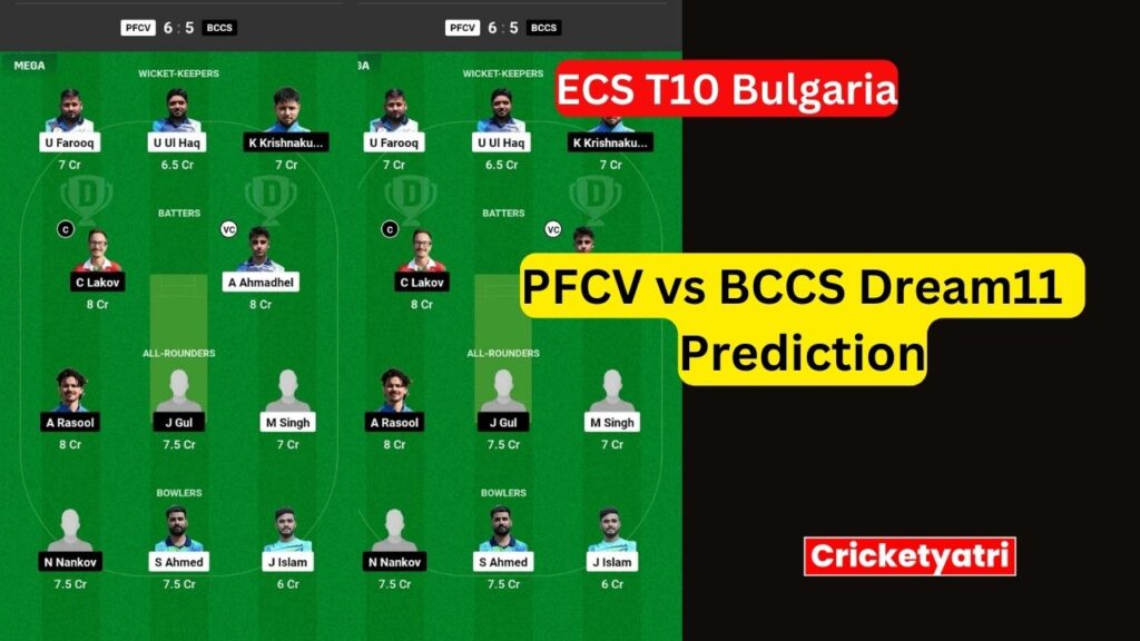 PFCV vs BCCS Dream11