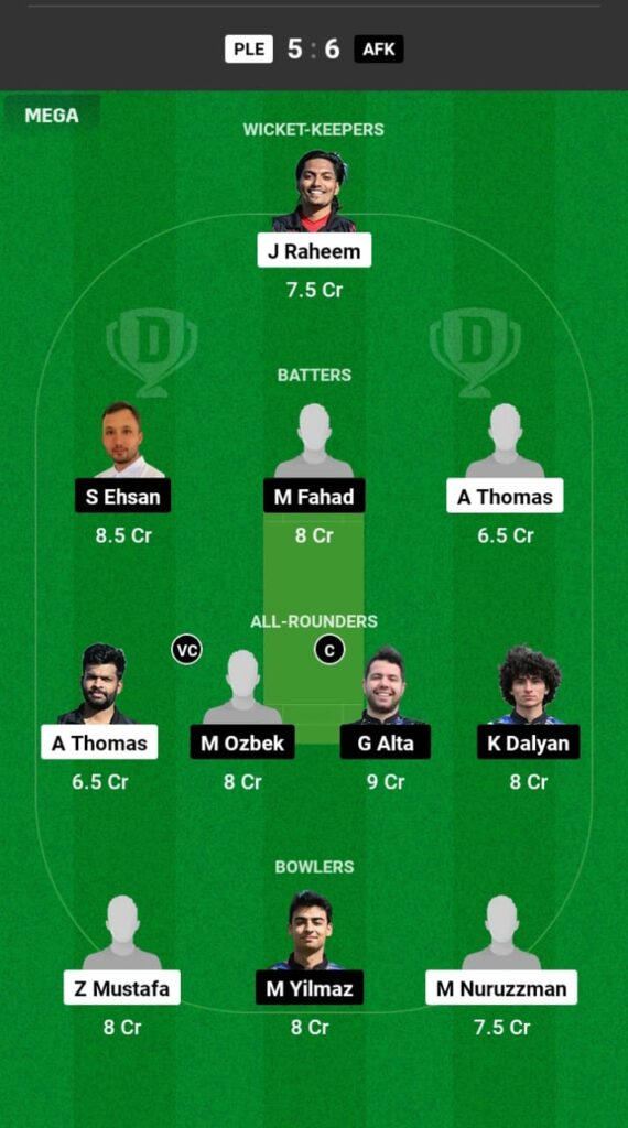 PLE vs AFK Dream11