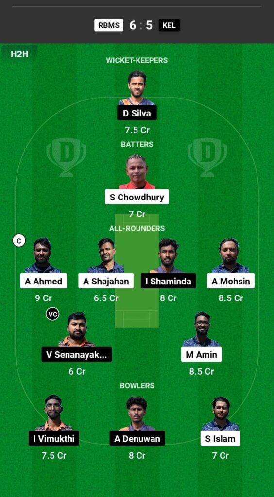 RBMS vs KEL Dream11