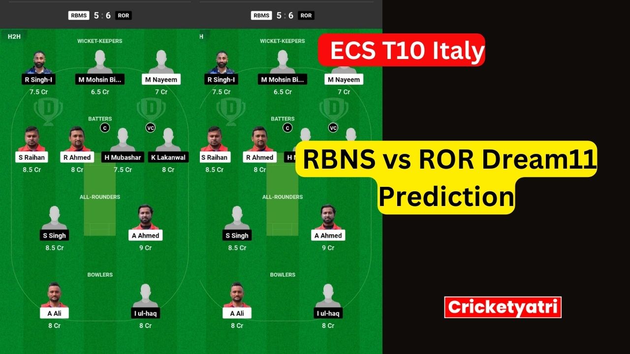 RBNS vs ROR Dream11