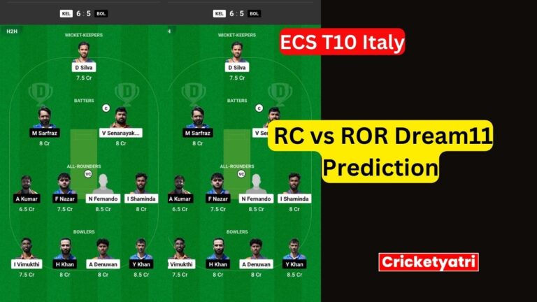 RC vs ROR Dream11