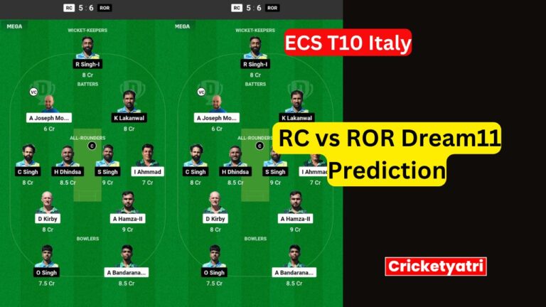 RC vs ROR Dream11