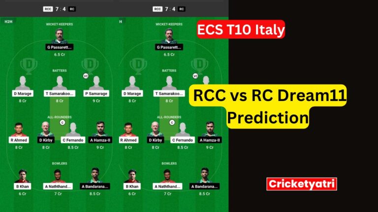 RCC vs RC Dream11