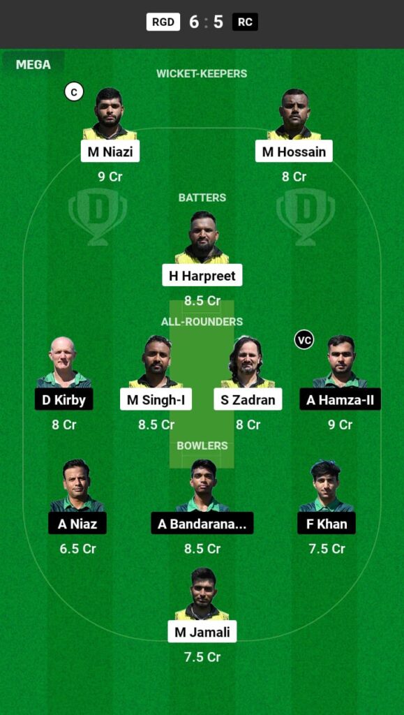 RGD vs RC Dream11