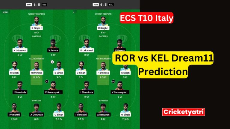 ROR vs KEL Dream11