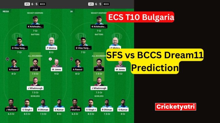 SFS vs BCCS Dream11