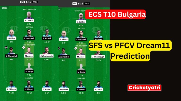 SFS vs PFCV Dream11