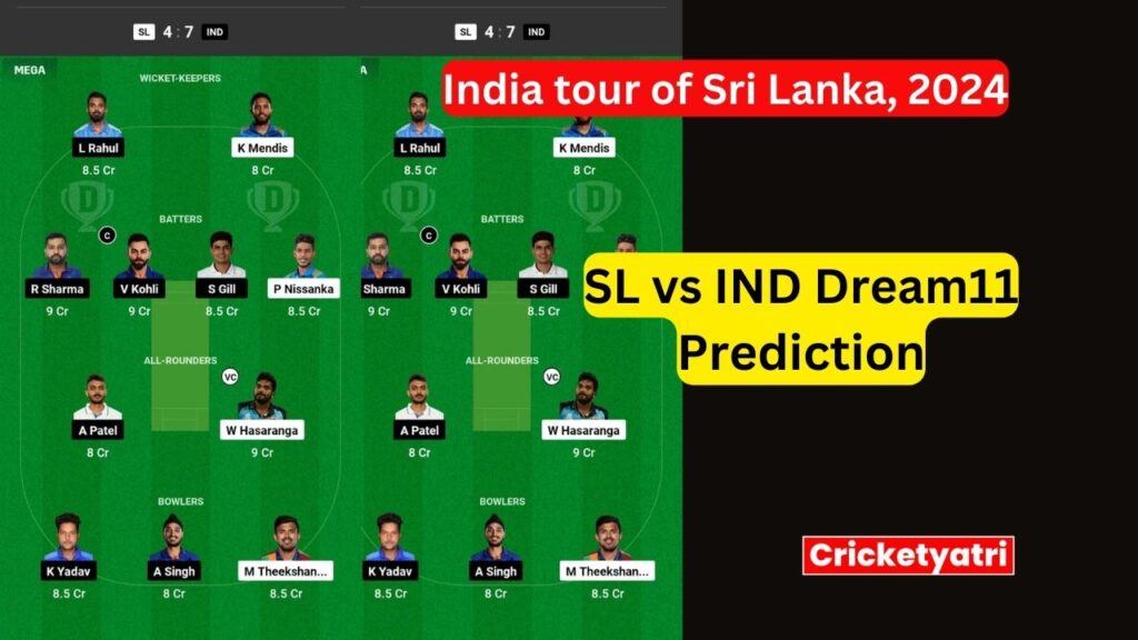 SL vs IND Dream11