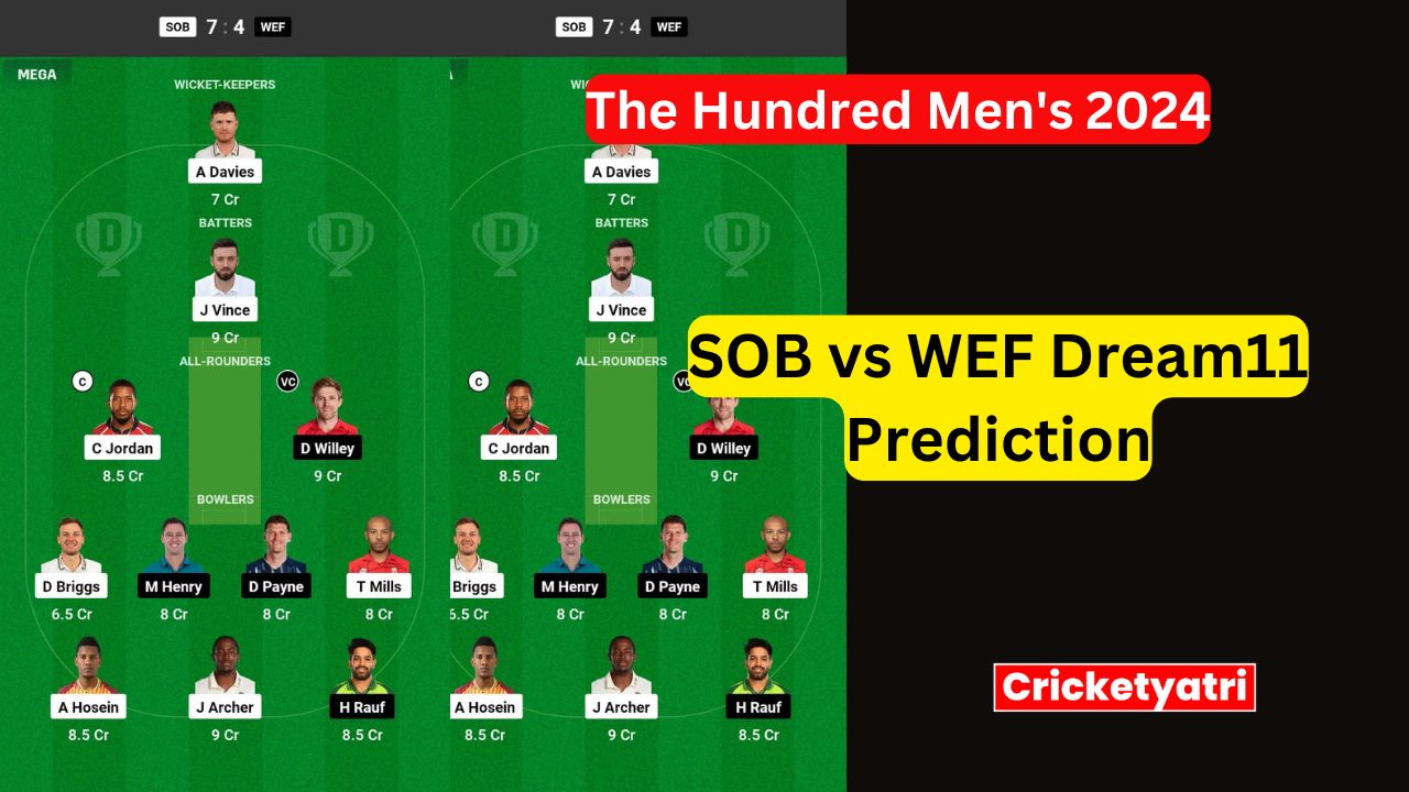 SOB vs WEF Dream11