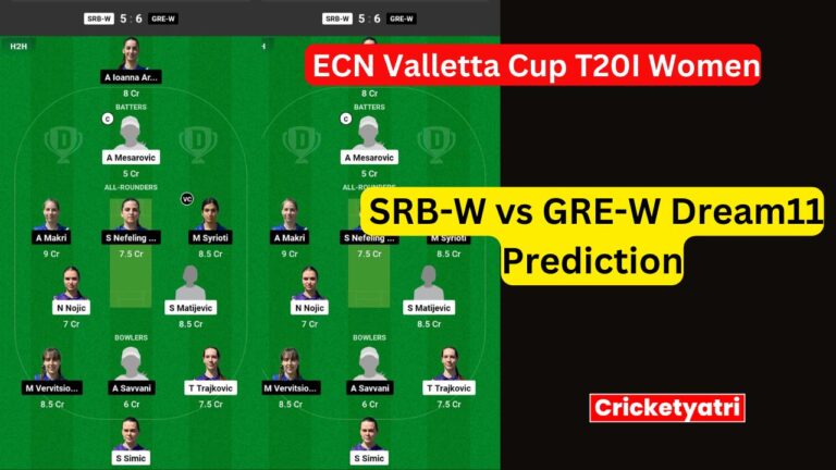 SRB-W vs GRE-W Dream11