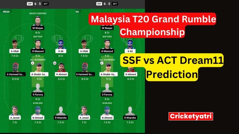 SSF vs ACT Dream11