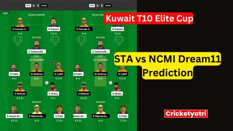 STA vs NCMI Dream11