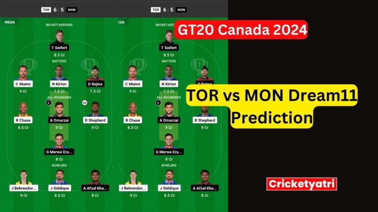 TOR vs MON Dream11