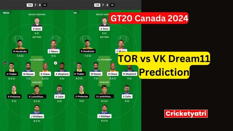 TOR vs VK Dream11