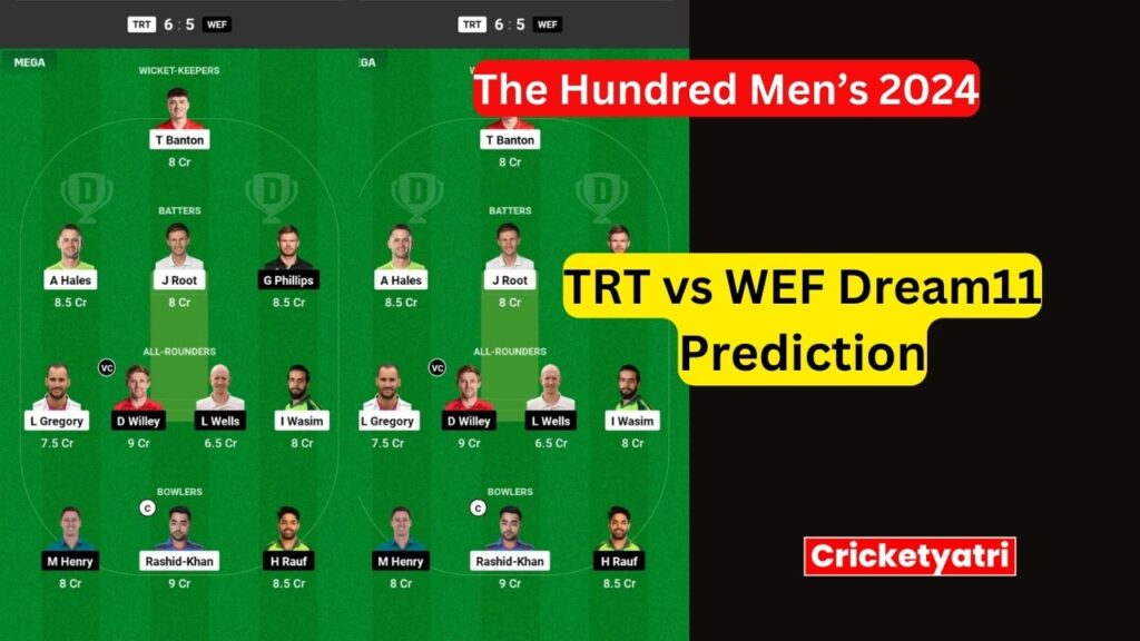 TRT vs WEF Dream11