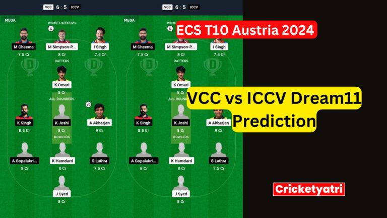 VCC vs ICCV Dream11