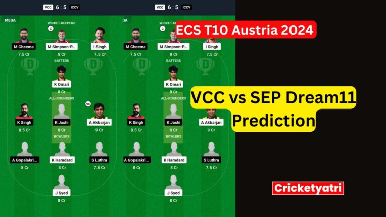 VCC vs SEP Dream11