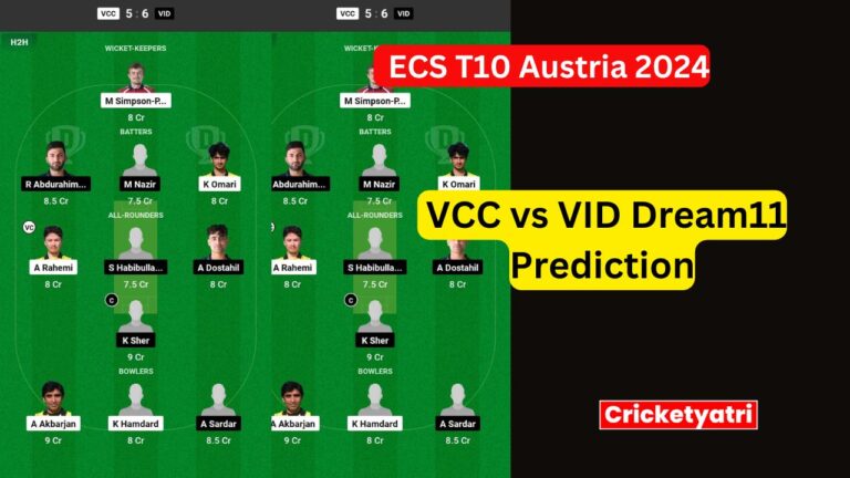 VCC vs VID Dream11