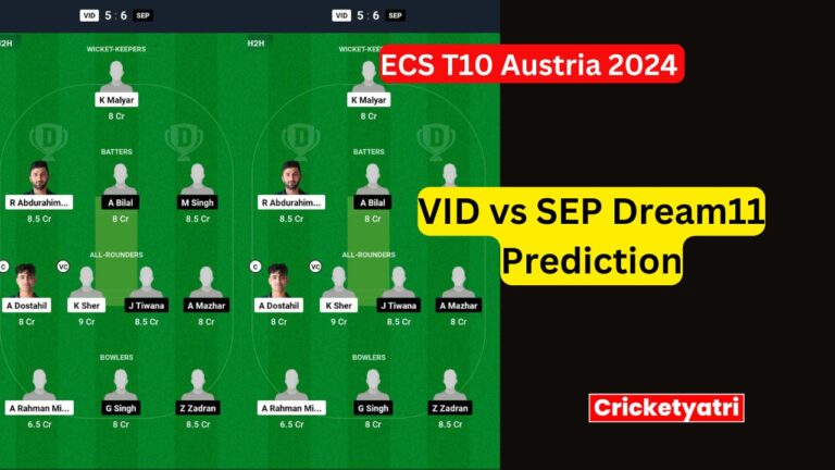 VID vs SEP Dream11