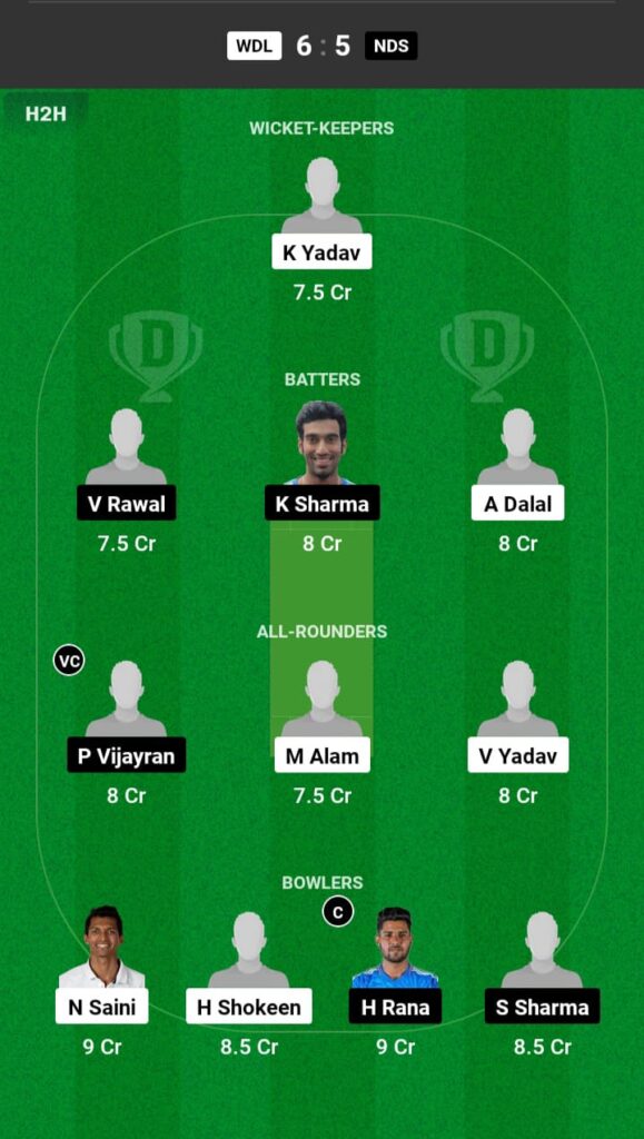 WDL vs NDS Dream11