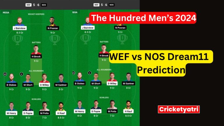 WEF vs NOS Dream11