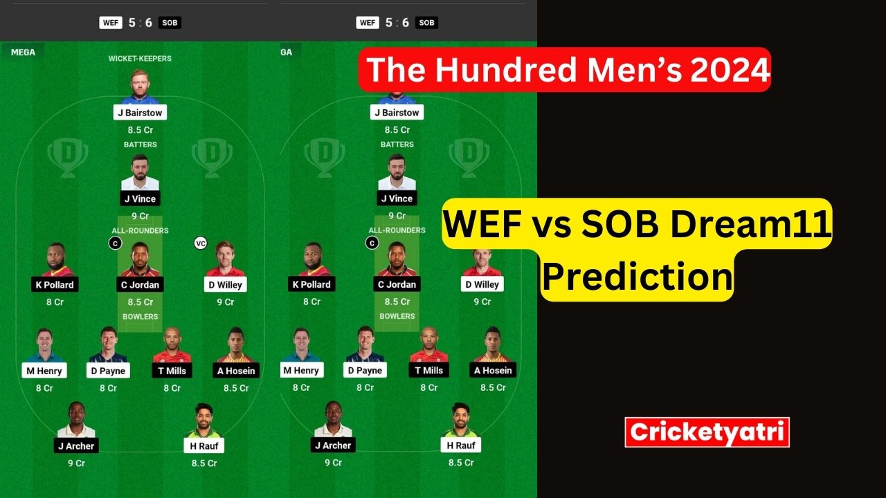 WEF vs SOB Dream11