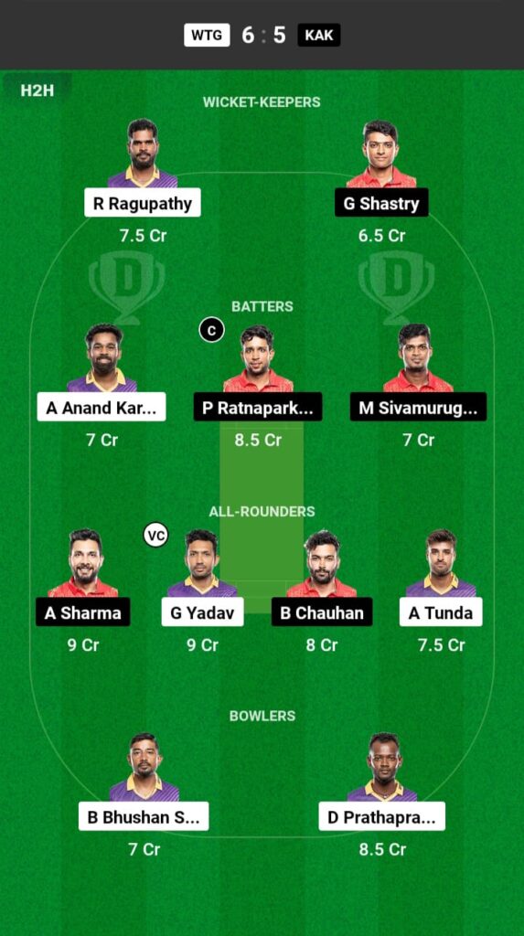 WTG vs KAK Dream11