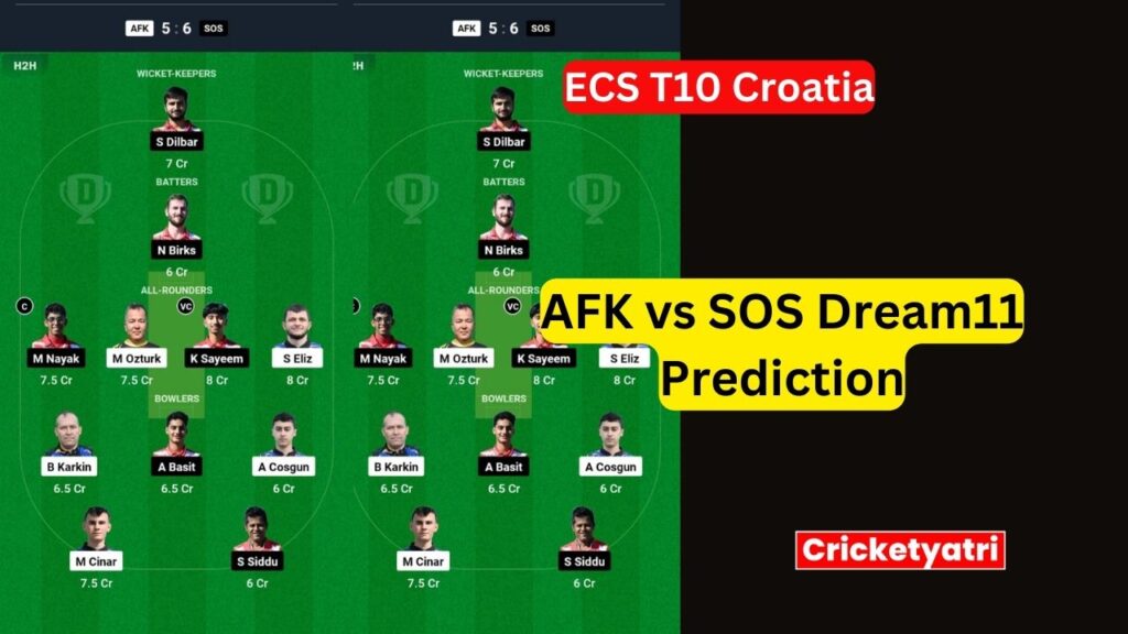 AFK vs SOS Dream11