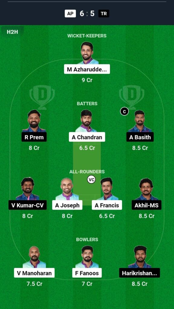 AP vs TR Dream11