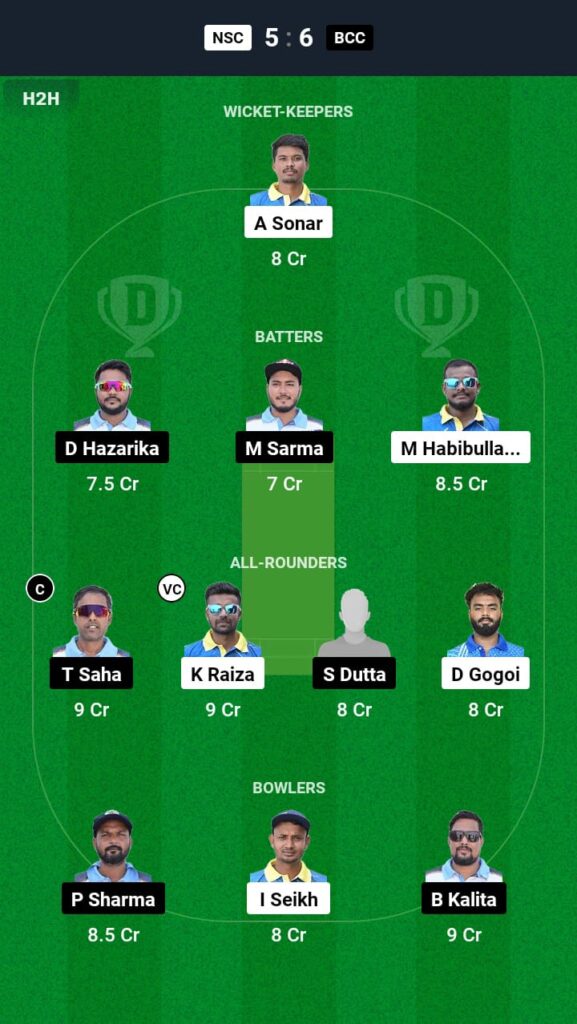 NSC vs BCC Dream11