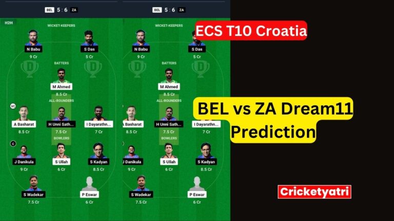 BEL vs ZA Dream11