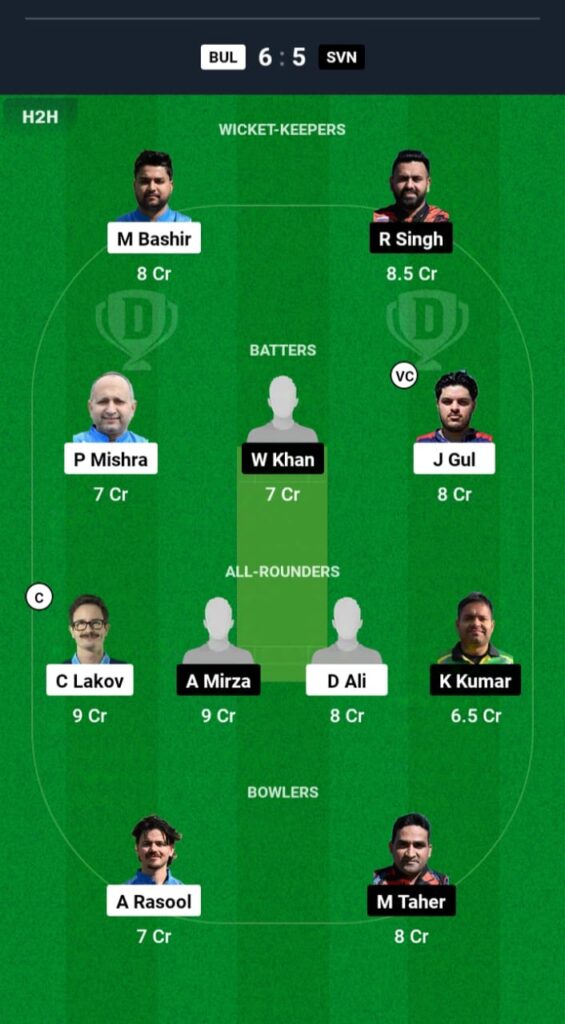 BUL vs SVN Dream11