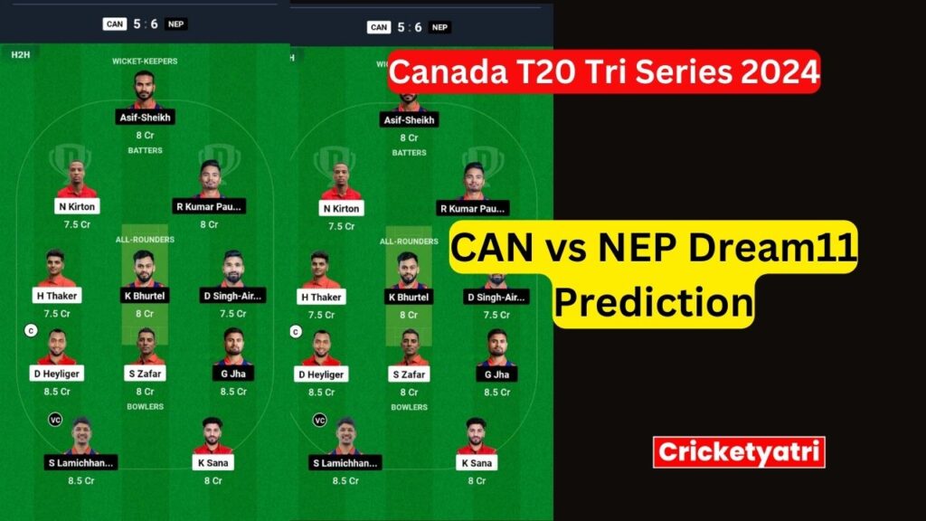 CAN vs NEP Dream11