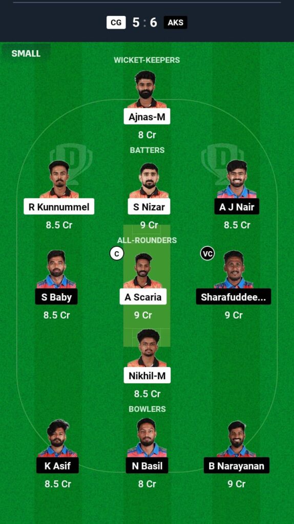 CG vs AKS Dream11