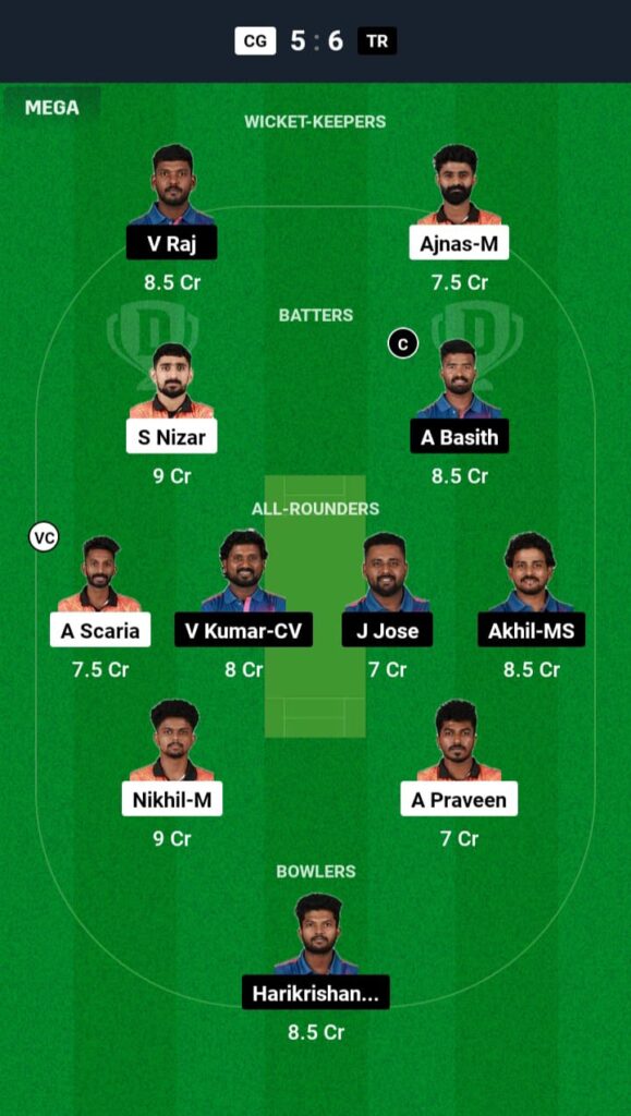 CG vs TR Dream11