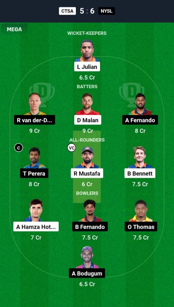 CTSA vs NYSL Dream11