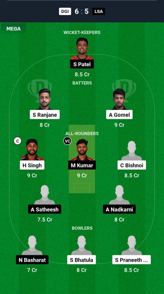 DGI vs LSA Dream11