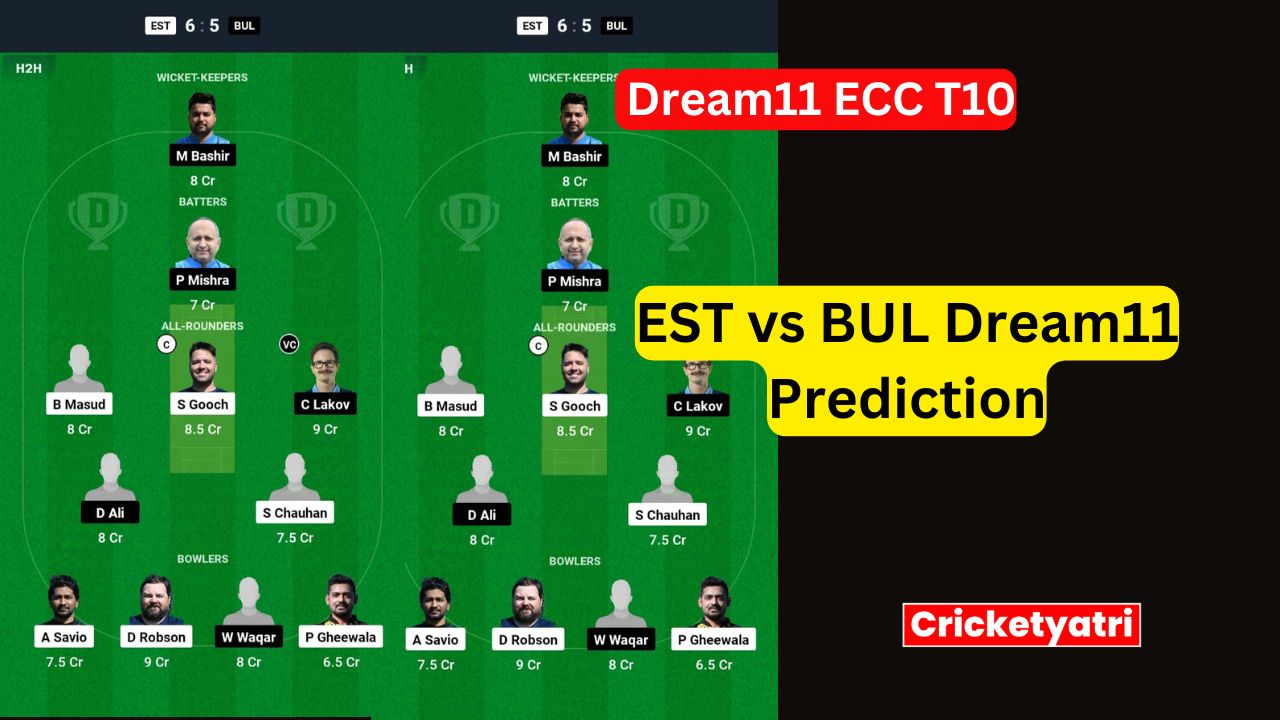 EST vs BUL Dream11