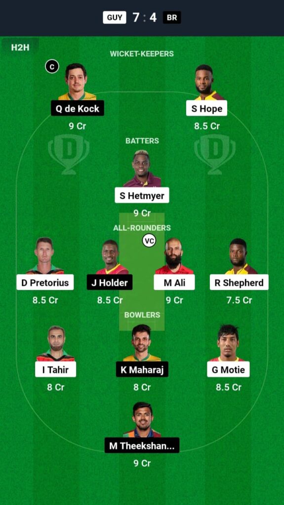 GUY vs BR Dream11