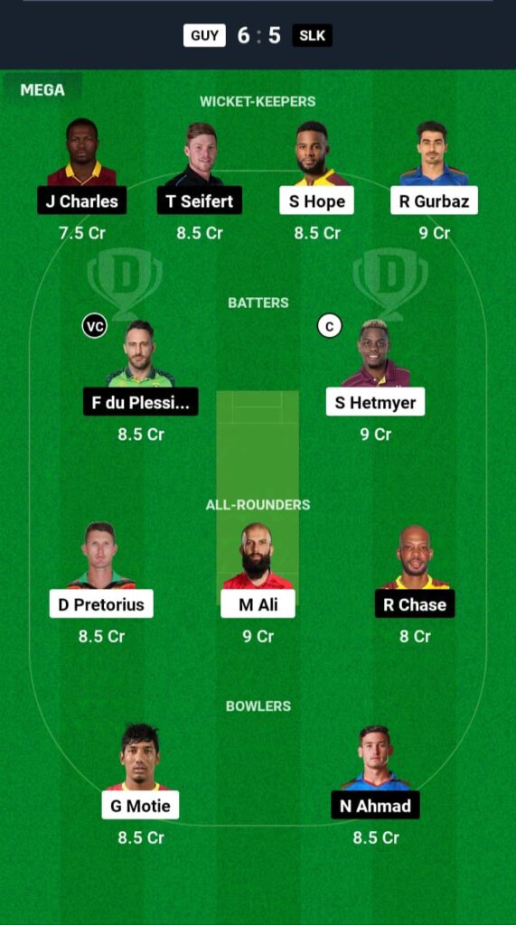 GUY vs SLK Dream11