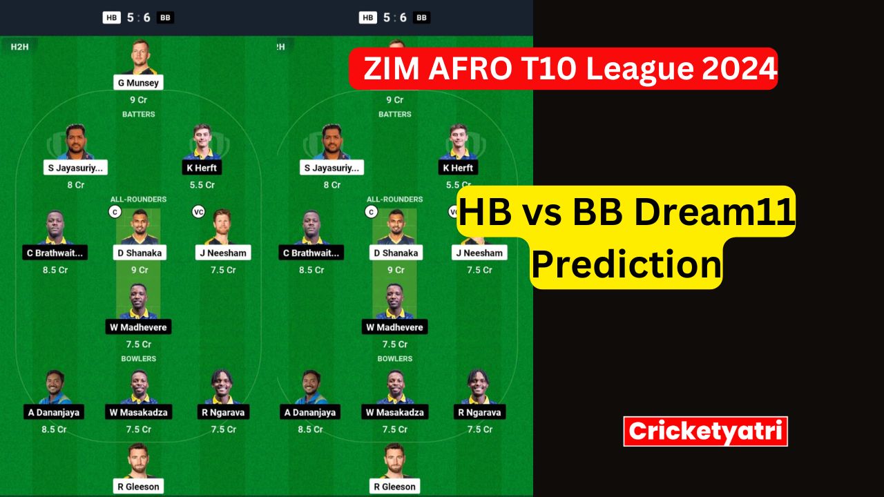 HB vs BB Dream11