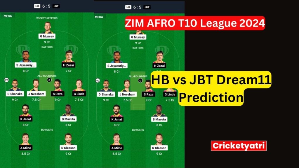 HB vs JBT Dream11