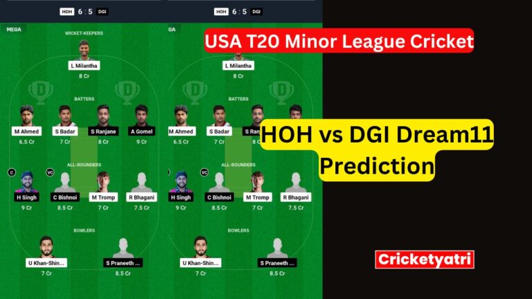 HOH vs DGI Dream11